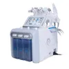 Stock aux États-Unis 6 en 1 Hydro Dermabrasion Machine faciale RF Rajeunissement de la peau Diamant Microdermabrasion H2O2 Jet d'oxygène Bio-Lifting Élimination des rides Salon Usage domestique580