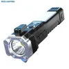 Multi-use auto-veiligheid hamer zaklamp raamonderbreker snijder auto ontsnapping gereedschap mobiel power led zaklampen alarm redding sterke magneet