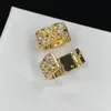 2022 New Hoop Earrings Fashion Luxury Brand Designer Cutout Diamond Actor Party Partn