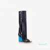 الانفجار النسائي Patti Wedge High Boot 9.5cm 1a9coc Knight Boots Soft Grain Goatskin Zip Multicolor Navy Blue Wedge Wedge Heel Content