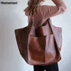 Totes Soft Large Capacity Tote Shoulder Bags Women Handbags Luxury Pu Leather Bag Retro Oversized Shopper Purse Female