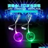 Party Decoration LED Illuminate Necklace Flash Akrylh￤nge Party Decoration Supplies Dance Power Persistence Plastic Colorf Musi DHK59