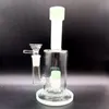 Jade Green Glass Bong Hookahs 8 -calowy recykling wodny Rigs Dab Gruby palnik olej