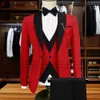 Costumes pour hommes Blazers 20 couleurs blanc élégant pour Slim Fit marié garçons d'honneur mariage smoking sur mesure formel affaires Blazer gilet pantalon 3 pièces 221118