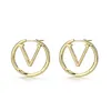 Hollow luxury earrings ear studs designer earring jewelry female golden silver orecchini delicate stylish show lady ornaments nice huggie letters hoop earrings