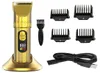 Hair Clippers LCD Display Ajustable Clipper Barber Trimmer Professional para Máquina de corte elétrica de barba Menor