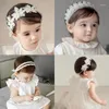 Accessoires cheveux bébé bandeau dentelle filles princesse chapeaux mousseline de soie fleur broderie 0-2 ans