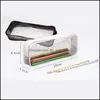 Blyertsväskor PVC Pen Bag Clear Pencil Case Cosmetic med dragkedja Stationery Bekväm studentväskor Drop Delivery Office School Busine Dhnkf