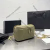 CC Marka Kozmetik Çantalar Kılıfları 18cm Kadınlar Küçük Fermuar Kozmetik Çantalar Kutu Saf Renk Omuz Deri Vanity Case Omuz Crossbody Lager Kapasite Klasik Zincir