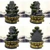 Craft Tools Creative Home Decorations Resin Flowing Water Waterfall Led Fountain Buddha Statue Lucky Feng Shui Ornaments Landscape D Dhc9I