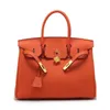 Birkinbag Высококачественный бирки Bearki Bags Кожаная женская сумочка с большой темпераментой.
