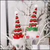 Christmas Decorations Christmas Decorations Cartoon Elf Dolls For Tree Bell Hat Led Light Gnome Doll Ornaments Festive Party Supplie Dhvdx