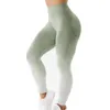 Roupa de ioga 4 cores ioga perneiras sem costura da cintura de cintura High Gym Mix Colors Calça de fitness Girl/fêmea Treles de treino esportivo calças para mulheres T220930