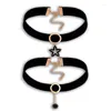 Choker Trendy Leather Necklace Black Color Link Chain For Women Accessories Fashion Jewellery