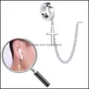 Body Arts Non Piercing Body Ear Clips Anti Lost Earring Chain For Airpods Wireless Earhooks Earbuds Earphone Holder Connector Drop D Dhcxz