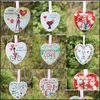 Wisiorki w magazynie ceramicznym majsterkowania podwójna druk UV Walentynki Prezent Temat Fall Love Wiselant Ornament 7 P2 Drop dostawa Home Ga Dhq07