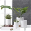 Jardinières Pots Dumb Light Pot De Fleurs Brève Conception Céramique Minimalisme Décorations Pour La Maison Écologique Mode Style Pots De Fleurs 10 5Xc Dhm0H