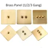 Switches Accessories 10A Retro Stainless Steel Wood Brass Toggle Switch 1/2/3 Gang Wall Lamp 86 Type Dual Control Light T200605 Dr Dhlo1