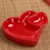 Personalidade Double Heart Heart em forma de cerâmica cinzeira multifuncional prática Adoráveis ​​acessórios de cigarro Decoração de tema caseira CRAF C3301618