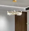 Modern simple circular living room chandelier atmospheric bedroom dining room lamp Nordic light luxury acrylic lamps