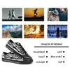 uomo donna scarpe personalizzate fai-da-te low top Canvas Skateboard sneakers triple personalizzazione nera stampa UV sneakers sportive houzi 162-44