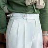 Herrbyxor 2022 v￥ren Italien aff￤rskl￤nning m￤n h￶g kvalitet kontor social kostym pantaloner hombre smala br￶llop brudgum byxa byxor