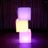 Garden Cube Light Lawn Lamps Anti-fall Illuminated Stool Home Study Desk Lamp Stage Party Swimming Pool Lights Rechargeable