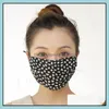 Designer Masks Washable Reusable Face Mask Summer Women Outdoor Sunscreen Ventilate Comfortable Chiffon Material Shield Veil Dustpro Dhifo