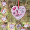 H￤ngen i lager keramik DIY f￶rdubblar UV -tryck Valentine Day Gift Theme Fall Love Pendant Ornament 7 P2 Drop Delivery Home GA DHQ07