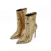 Boots Women's Outumn and Winter New European and American Fashion Snake Snake Snide Boxted Boats High Cheeled Boots 220913