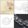 Andra andra strängar 6mm 8mm 10mm 12mm 20mm Clear Facetterade glas runda pärlor för smycken som tillverkar DIY -armband halsbandsother droppleverans DHWD4