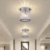 Hanglampen moderne chroom glans LED kristal plafondlampen verlichtingsbeveiliging lamp kristallen gangpad huisdecoratie