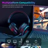 2022 RGB Color Disco Noise Cancelling Gaming Hörlurar Bluetooth 5.0 Trådlöst 2.4G Headset med Mic för PS4 PS5 XBOX SWITCH GW300