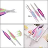 Nail Files Mti Use Nail Files Stainless Steel Fingernail Polishing Tool Cuticle Pusher And File 2 In 1 Drop Delivery Health Beauty Ar Dhfsy