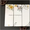 Marque-page Marque-page Accessoires de bureau Fournitures scolaires de bureau Marqueurs de pages industriels Nouveauté Colorf Flower Print Diy Reading F Dhjbg