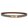 Ceinture en cuir à la mode pour femmes Boucle de verrouillage classique Accessoires de costume pour femmes Taille mince Largeur 1,8 cm Ceinture de créateur de luxe avec boîte orange x1