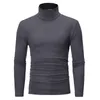 Herrt-shirts Winter Autumn Men Thermal Cotton Turtle Neck Pullover Basic Tee Stretch Crew High Quality T-Shirt 221117