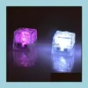 Party Decoration Aoto Colors Mini Romantic Luminous Cube Led Artificial Ice Flash Light Wedding Christmas Party Decoration Drop Deli Dhgxp