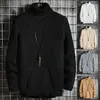 Herrtröjor Vintermannen Casual Turtleneck Pullover Långärmad randig koreansk stil Fashion Warm Sticked 221117