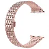 Smart Straps Seven Bead Diamond Chain Link Gesp Band Vlindersluiting Horlogeband Armband Fit iWatch Series 8 7 6 SE 5 4 3 Voor Apple Watch 38 42 44 45mm Polsband