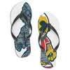 GAI GAI Sapatos Personalizados Chinelos Designer Flip Flop DIY Padrão Aceitar Personalização Multicolor Branco Preto Bege Moda Sandálias Confortáveis GAI