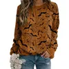 2022 New Womens Christmas Pullover Long Sleeve Round Neck Printing Sweatshirts Popular Gifts in Autumn and Winter