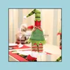 Kerstdecoraties elf wijnfles er kerstdecoraties kas tassen voor feest huisdecor mode drop levering tuin feestelijke su dhxmp