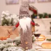 Cubierta de botella de vino de los gnomos navideños Gnomos suecos de la botella de Santa Claus Bolsas Bolsas Holiday Home Decorations FY3436 BB0216