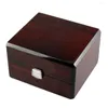 Obejrzyj pudełka luksusowe drewniane gniazdo Organizer z poduszką w/ wymiennym