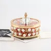 Storage Bottles Metal Hollow Jewelry Box Pearl Round Candy Jar Desktop Container Home Decoration Food Containers Disposable