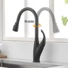 Touch Kitchen Faucets Crane for Sensor Kitchen 360 Rotatble سحب الحنفيات الحنفية الذكية التحكم في اللمسات.