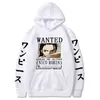 Luvtröjor herr Sweatshirts Anime One Piece Robin Hoodie Herr Print Pullovers Harajuku Pullover Sweatshirts Long Seve Loose Streetwear Hoodie Toppar 1119H22