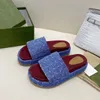 G Classic Platform Sandals Designer de moda Couro Ggity Slide Slippers Slippers Mulheres fivele