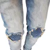 Jeans da uomo High Street Fashion Jeans da uomo Personalità pieghettati Jeans da uomo elasticizzati strappati slim fit Moda europea e americana 221119